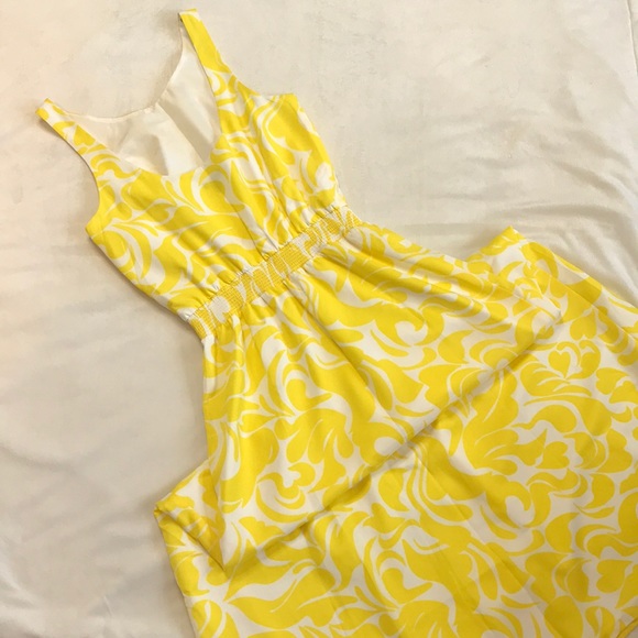 Ann Taylor Yellow and White Printed Maxi Dress - Picture 4 of 8